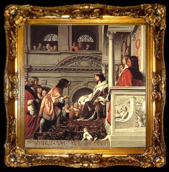 framed  EVERDINGEN, Caesar van Count Willem II of Holland Granting Privileges fg, ta009-2